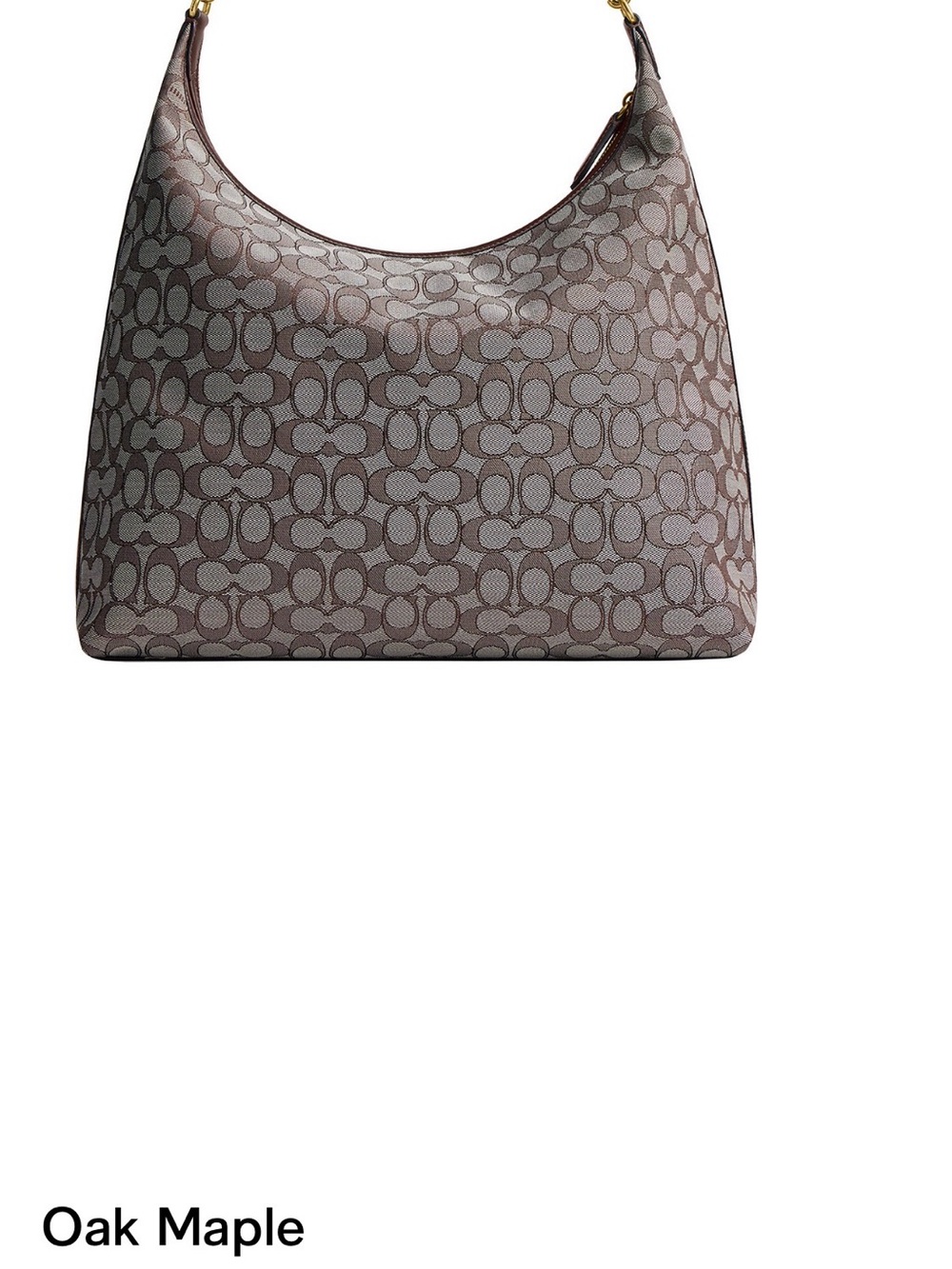 Coach Oak Maple Jacquard Shoulder Bag - Oak Maple Brown